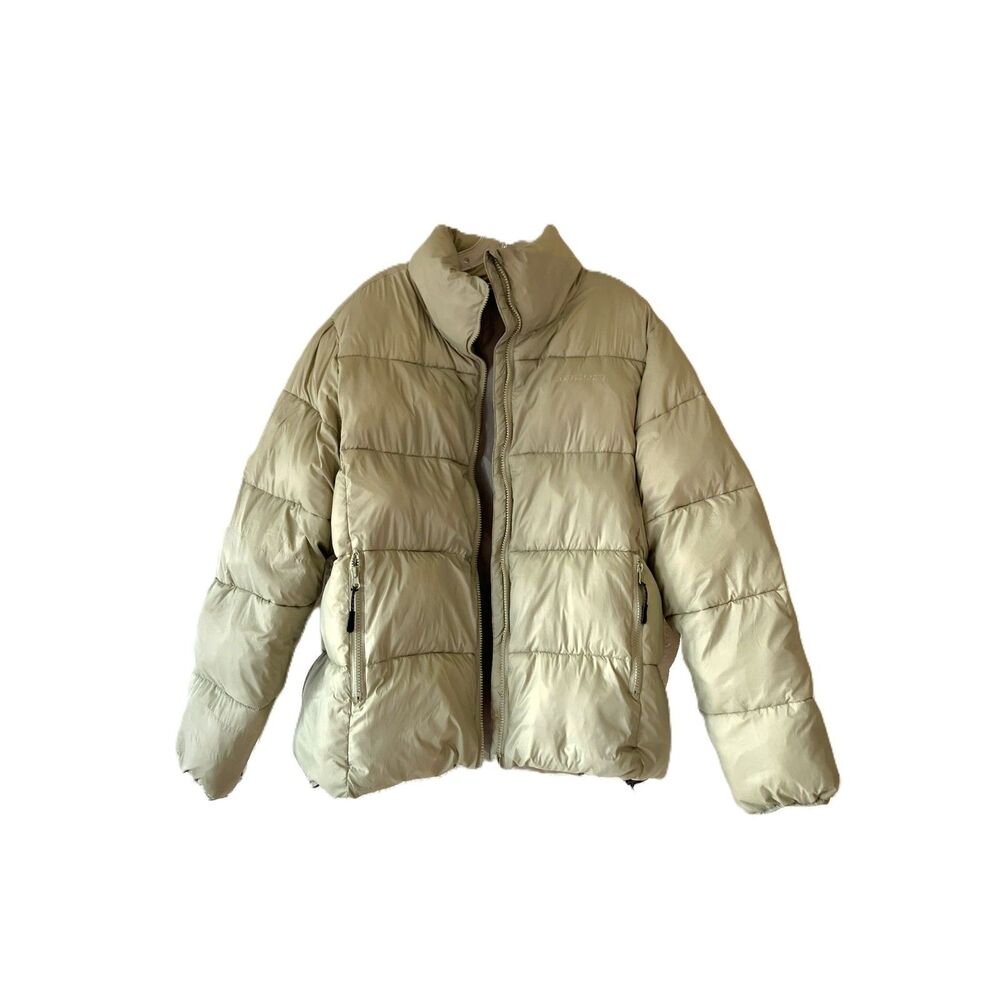 Iets Frans... Golden Sand Puffer Jacket Womens Size Medium Urban Outfitters - Picture 10 of 14